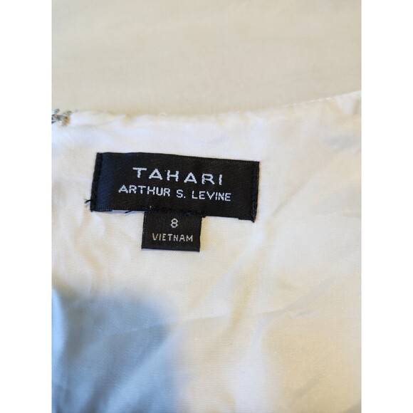 Tahari by ASL Women's Dress Navy Blue Nautical Fit & Flare Pleated size 8 - Picture 5 of 10